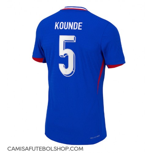 Camisa de time de futebol França Jules Kounde #5 Replicas 1º Equipamento Europeu 2024 Manga Curta